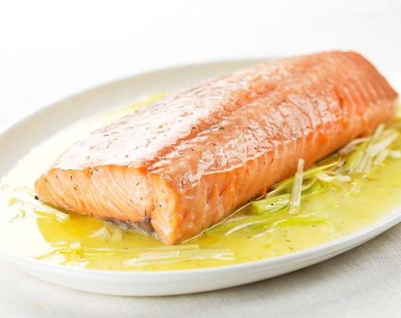 salmón a la mantequilla